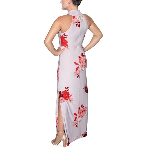 RACHEL Rachel Roy Women's Purple Crisscross Sleeveless Halter Maxi Dress - Picture 5 of 5